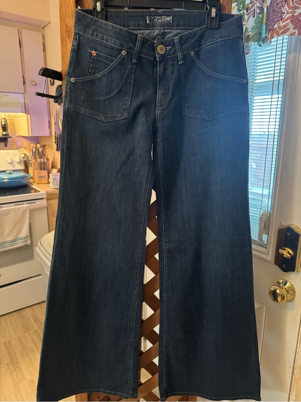 Hudson Jeans Dark Blue Wide-Leg Women's Jeans